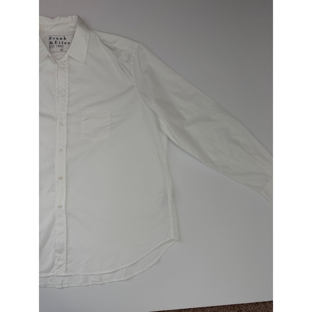 Frank & Eileen Eileen White Button Down Shirt XL Organic Cotton NWOT - Picture 3 of 6